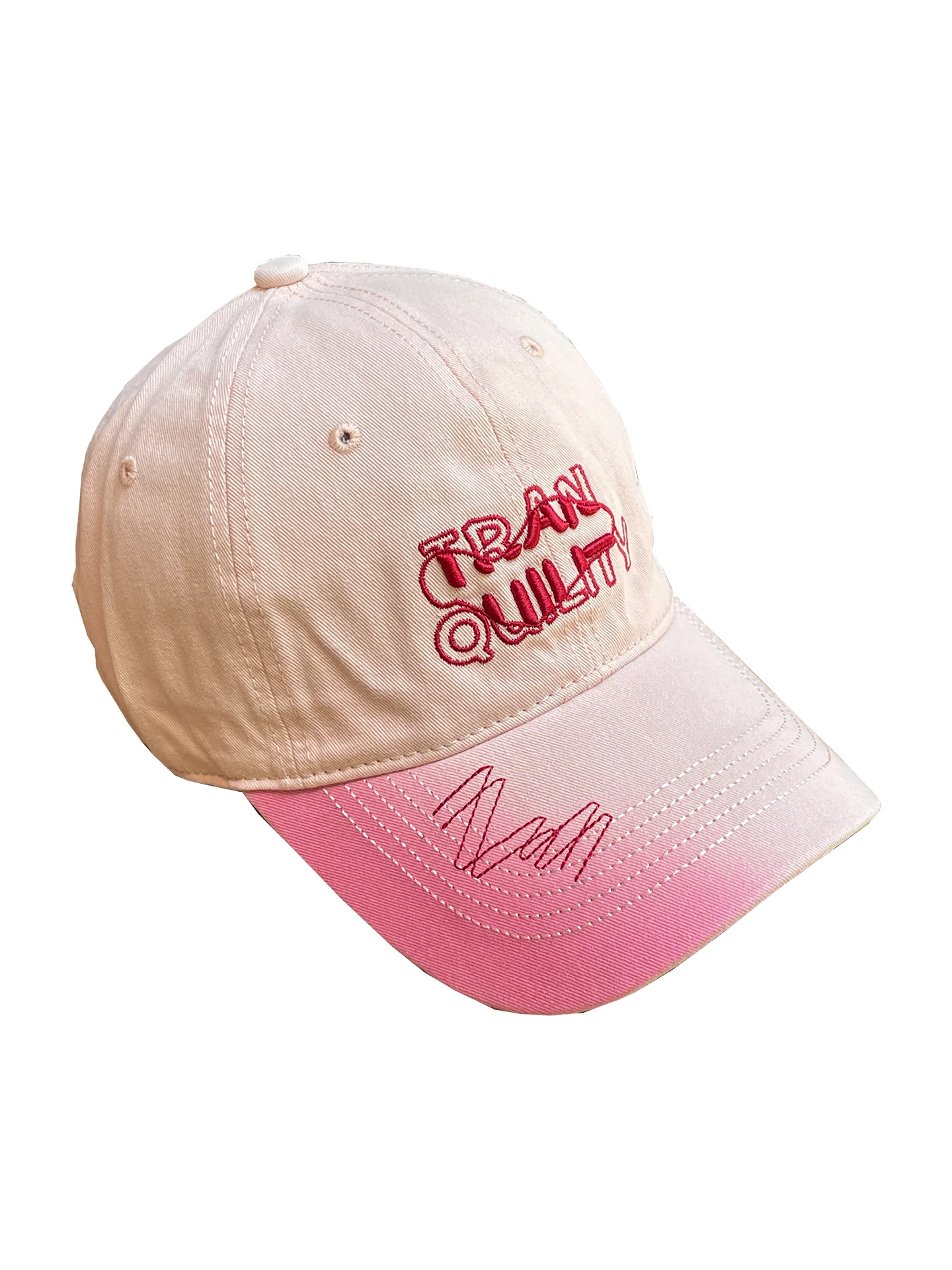 Embroidered letter baseball cap showing face little couple duck tongue man hat man