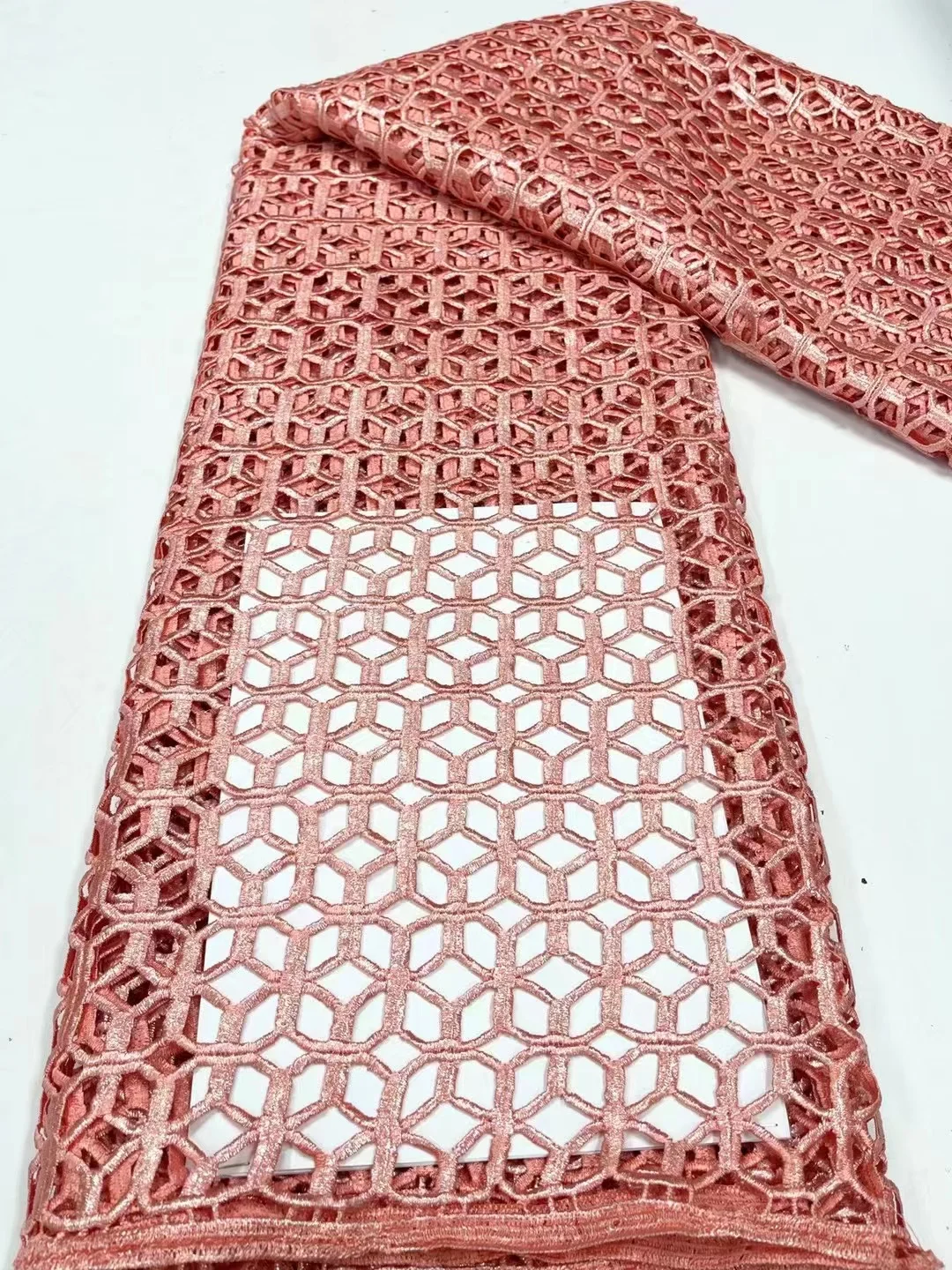 Nigerian Lace Fabrics High Quality Lace African Lace Fabric French Guipure Cord Lace Fabric For Party Sewing Material PL351-6