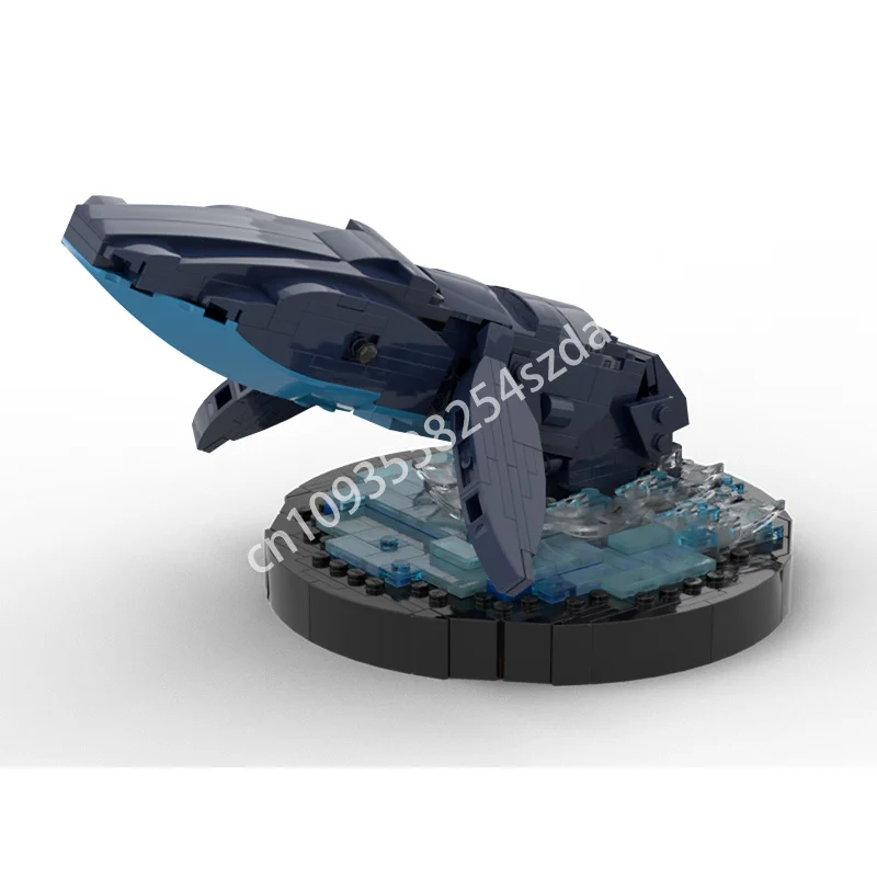 

566pcs MOC Breaching Whale Building Blocks Creative DIY collector Children's Model Construction Assemble Christmas toy Gift