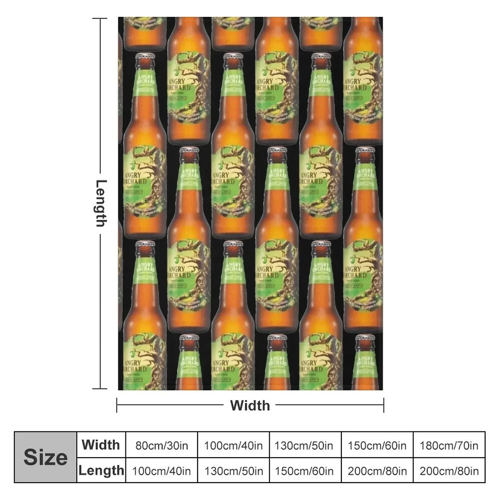 Angry Orchard - Hard Cider Throw Blanket Retros Thermal Soft Plush Plaid Blankets