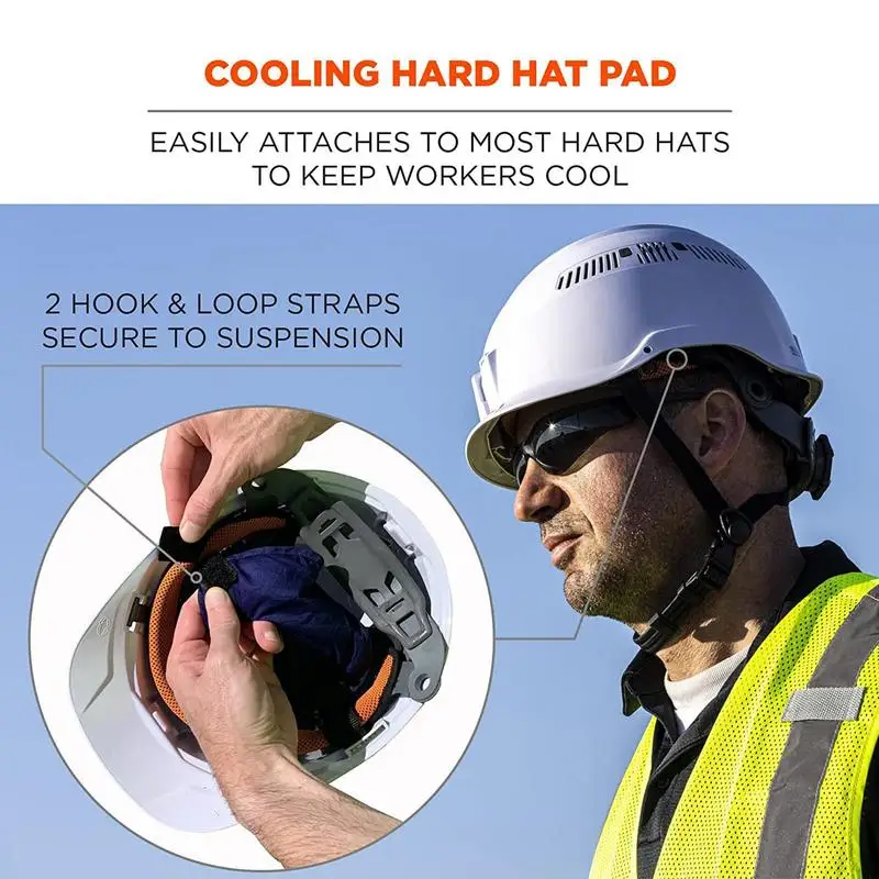 Safety Helmet Liner Breathable Hard Hat Caps Insert Hard Hat Cooling Pad Hard Hat Interior Liner Insert Washable Detachable Pad