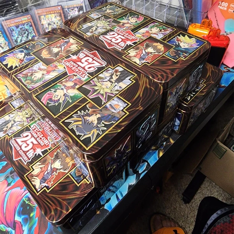 النسخة الأمريكية الأصلية بطاقة Yugioh TCG: الذكرى السنوية الخامسة والعشرون من القصدير المبارزة الأبطال الإنجليزية يو جي أوه هدايا عيد ميلاد الأطفال كونامي الأصلية