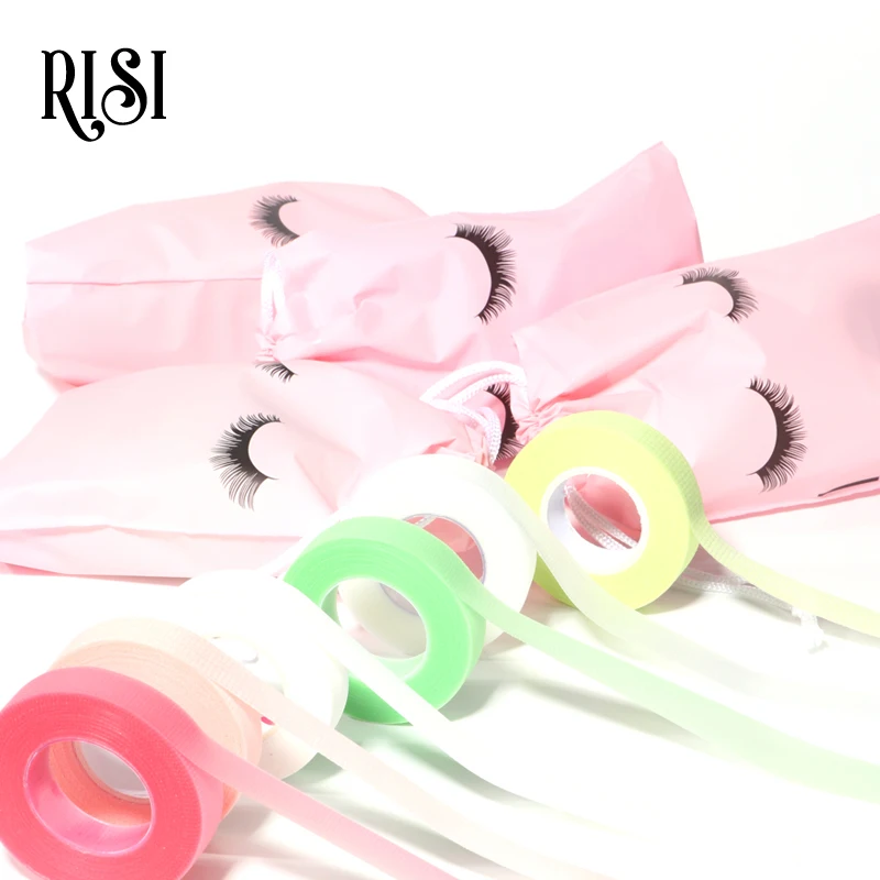 Free 5 Rolls Eyelash Extension Lint Breathable Non-woven Cloth Adhesive Tape Under Eye Paper Tape For Lashes Patch Makeup Tools