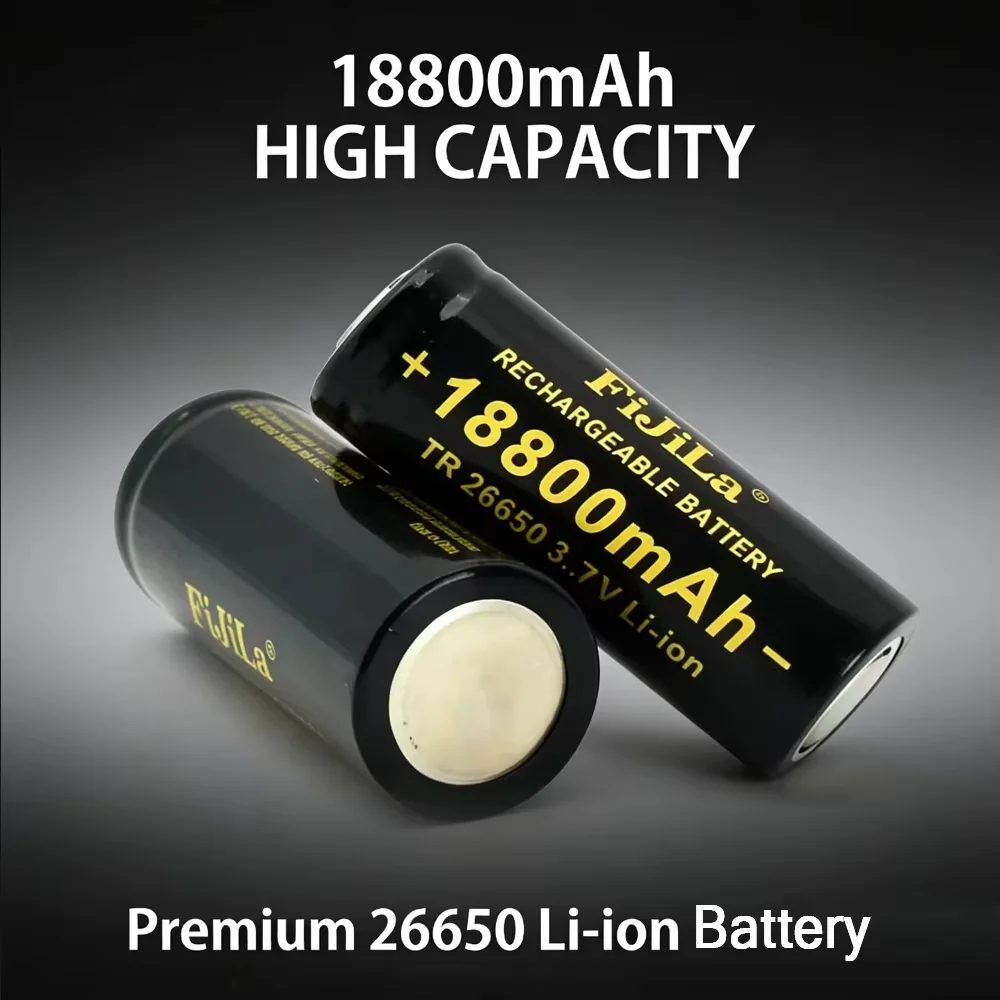

100% Original high quality 18800mAh 3.7 V 50A lithium ion battery For 26650 LED flashlight + charger