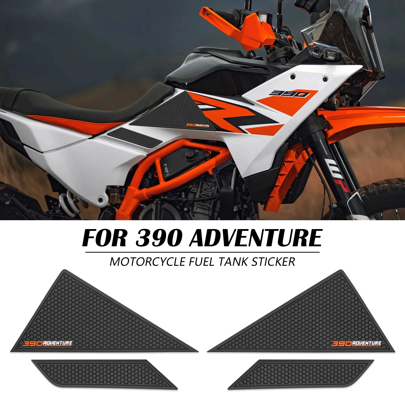 

Накладка на бак для мотоцикла 390 ADVENTURE R X 2025, 390 ADV X 2026, 2025: 3D-наклейка, противоскользящая накладка на бак, накладка для защиты коленей, тракционная накладка на бак