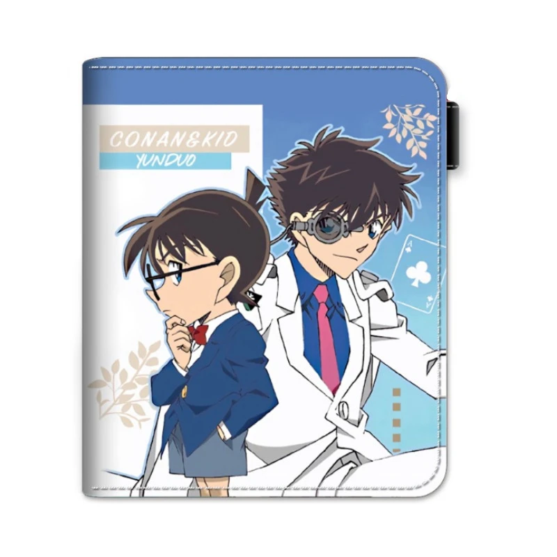 Detective Conan Wallets for Women Anime Figure Conan Edogawa Mouri Ran Kuroba Kaito Cosplay Coin Purse Kids ID Card Money Clip
