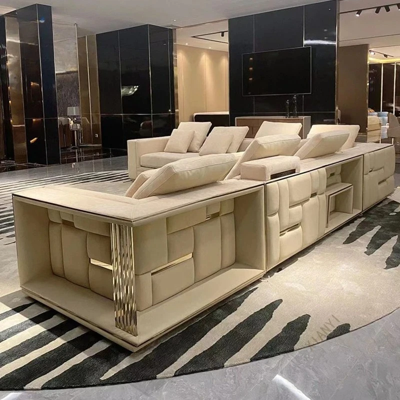 %Design Leather Living Room Sofas Luxury Modern Office Ergonomics Living Room Sofas Individual Storage Divano Trendy Furniture