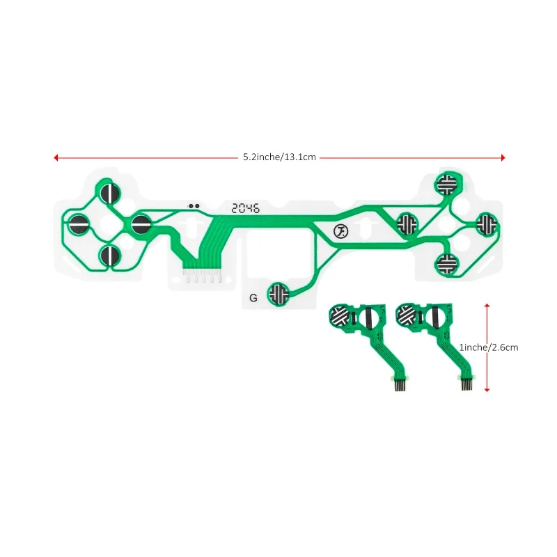 10pcs/Lot for PS5 Controller Conductive Film V1.0 2.0 3.0 Ribbon Keypad Flex Cable for PS5 Gamepad LR Buttons Cross Key Flim