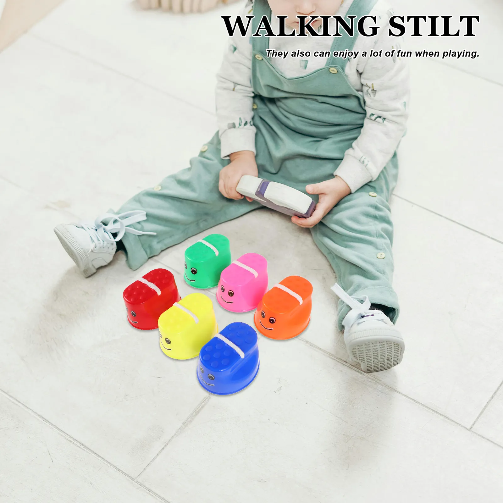 6Pcs Kids Sports Stilts Plastic Walking Balance Training Fun Outdoor Games Children Walking Stilts Kids Sensory Integration Toy
