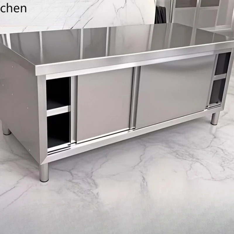 CZ 304 stainless steel kitchen storage cabinet, workbench, restaurant worktable storage cabinet, cupboard, organizer