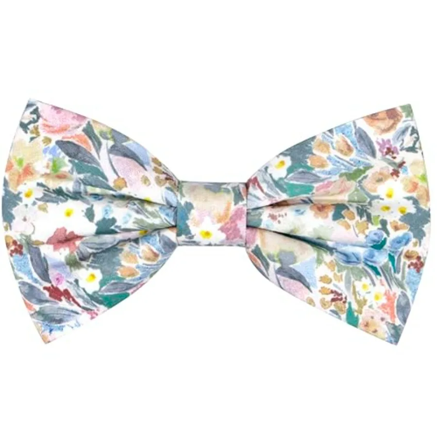 

Mens Cotton Floral Pre-tied Bowtie Flower Pattern Bow Tie for Wedding Groomsmen Party