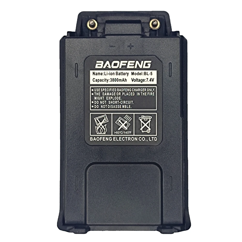 Baofeng-walkie-talkie UV-5Rシリーズ,厚いバッテリー,UV-5RT BF-F8HP BF-F8 uv5rリチウムイオンバッテリー,3800mah,type-c充電