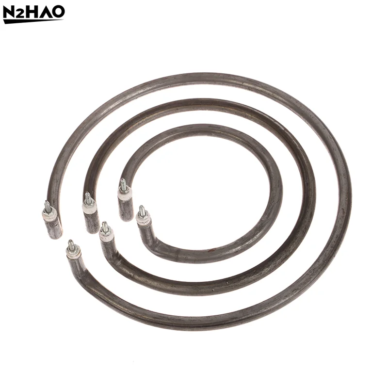 Iron 8mm 220V Round Electric Wok Heating Pot Tube With Iron Anti-rust Heater Accessories Pipe 500/800W Circle Accept Dry Burning
