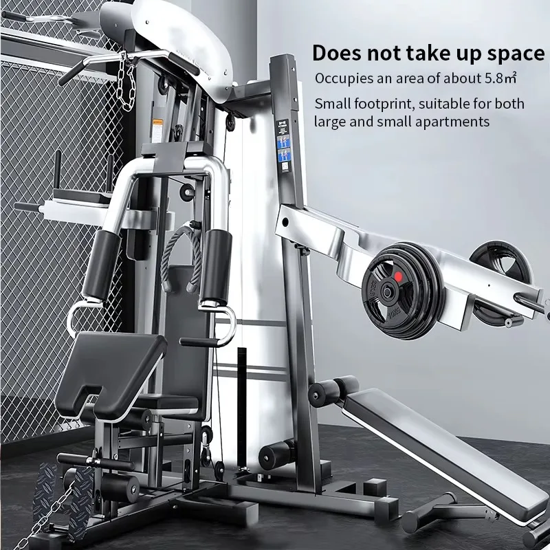 YTYINCommercial Multi-Function Smith Machine Integrated Bird Gantry Set Unisex Three-Person Gym Comprehensive Trainer