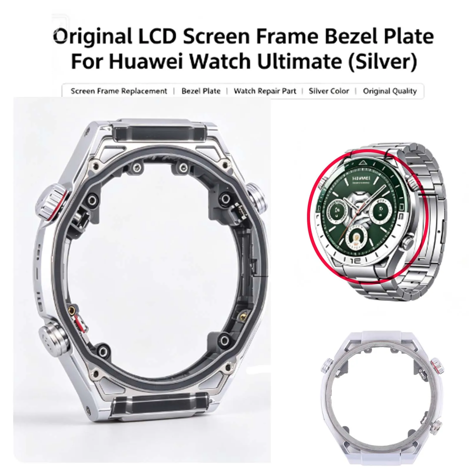 marco-de-pantalla-lcd-original-para-huawei-watch-ultimate-plateado