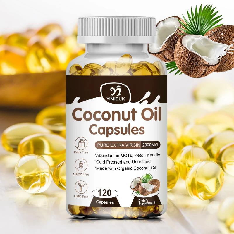 Extra Virgin Coconut Oil Capsules Support Your Heart, Bones & Teeth Made with Organic Coconut Oil