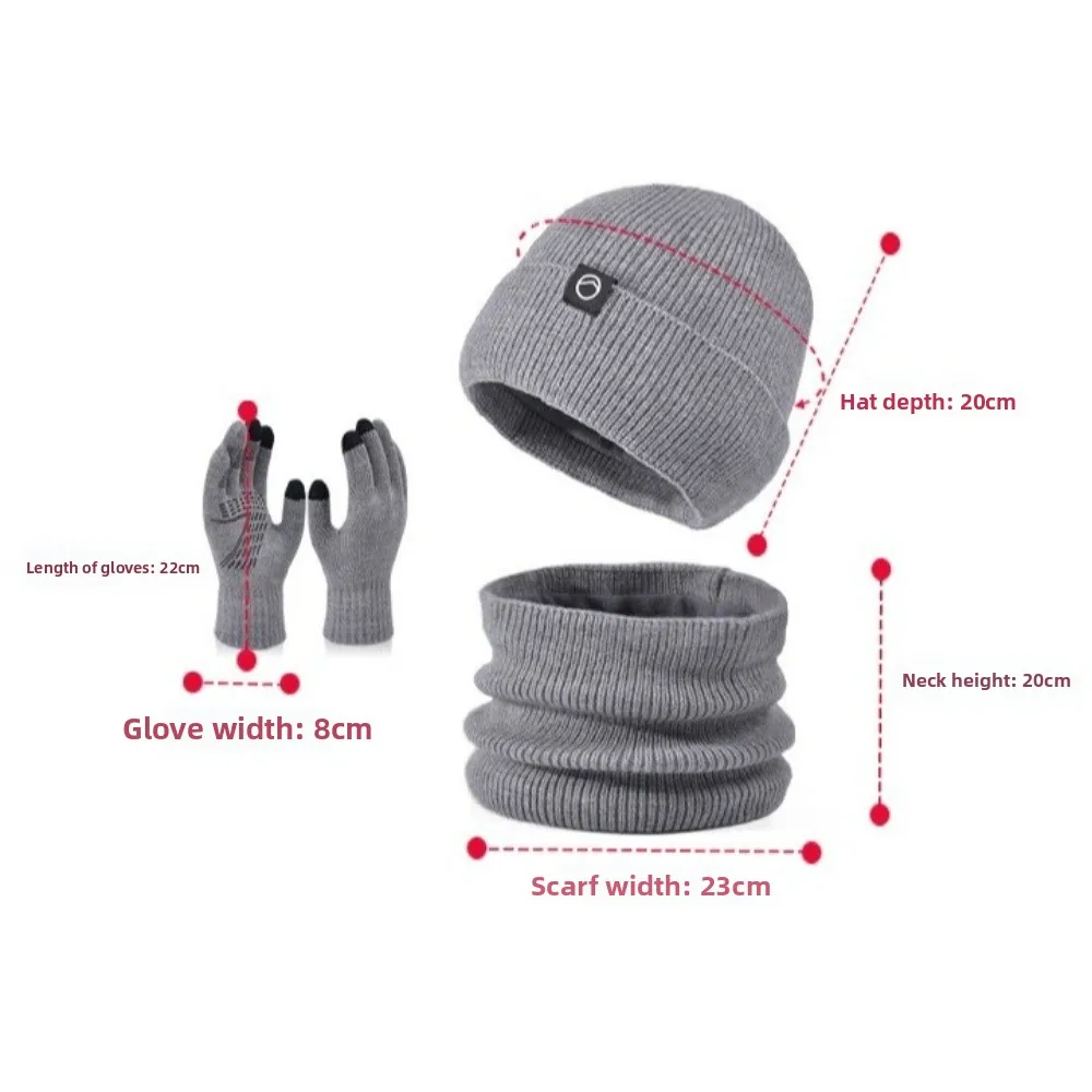 جديد سميكة الخمارات قبعة قفازات تنفس دافئ ودافئ قبعة صغيرة محبوكة كيت تصميم مرن الرقبة أدفأ ارتداء اليومي