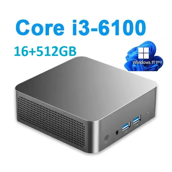 良品 小型PC(i3-6100/8GB/SSD128GB/Win11Pro) MINI PC Windows 11 Pro Core i3 6100 32GB RAM 1TB 2TB SSD WIFI 6
