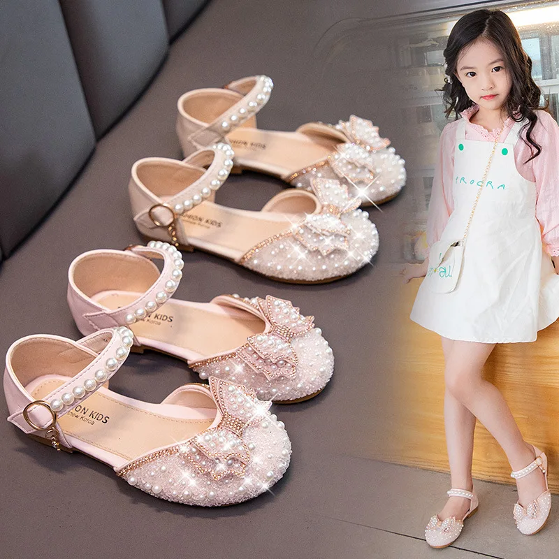 

Zapatos Niña Girl Shoes New Children Princess Shoe Mary Jane Shoes Pearl Sandals Fashion Lolita Shoe Children Shoe Leather Shoes