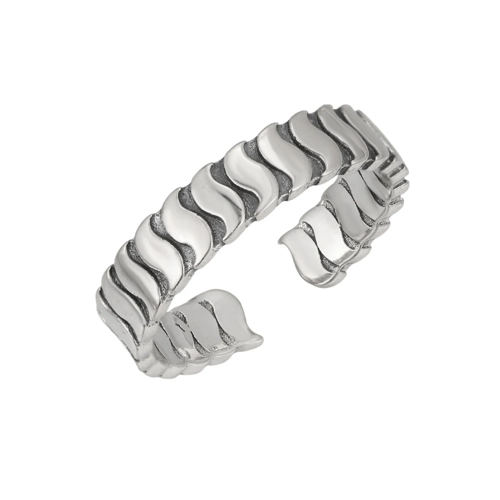 S925 Pure Silver Malachite Ring 8x10mm Natural Gemstone, Adjustable Ring Band Bohemian Style Accessory, Birthday Gift Jewelry