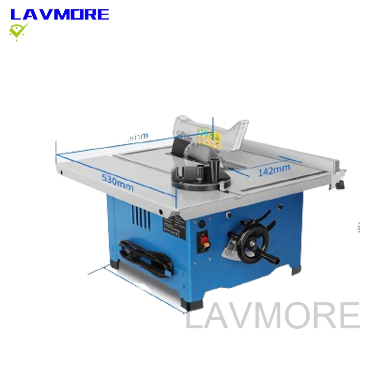 Table Saw 210mm 8 Inch Wood Cutting Saw Dust Free With Extension Table Portable Woodworking Machine For Jobsite