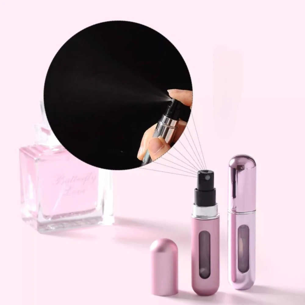 

8ml Mini Portable Refillable Perfume Bottle Atomizer Pump Aluminum Fine Mist Spray Bottle Cosmetic Container Travel Makeup Tools