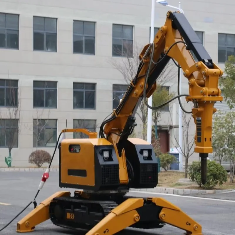 Mini Crawler Demolition Robot Hydraulic Remote Control Concrete Breaker for Narrow Space Construction Projects