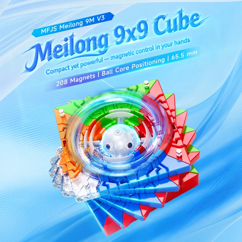 9x9 V3 Cube MOYU Meilong 9x9 V3 Magnetic Speed Magic Cube Stickerless Fidget Toys Meilong 9 V3M Ball-core Cubo Magico Puzzle