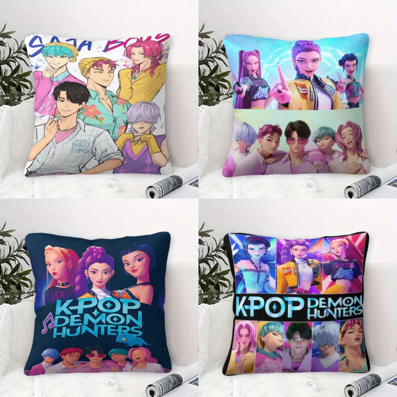 Hasbro Kpop Dekokissen, Anime Boy Group, dekoratives Kissen, weiches Plüsch-Quadratkissen, Nickerchenkissen für Sofa, Bett, Auto, Kinder, Mädchen, Fans, Geschenk