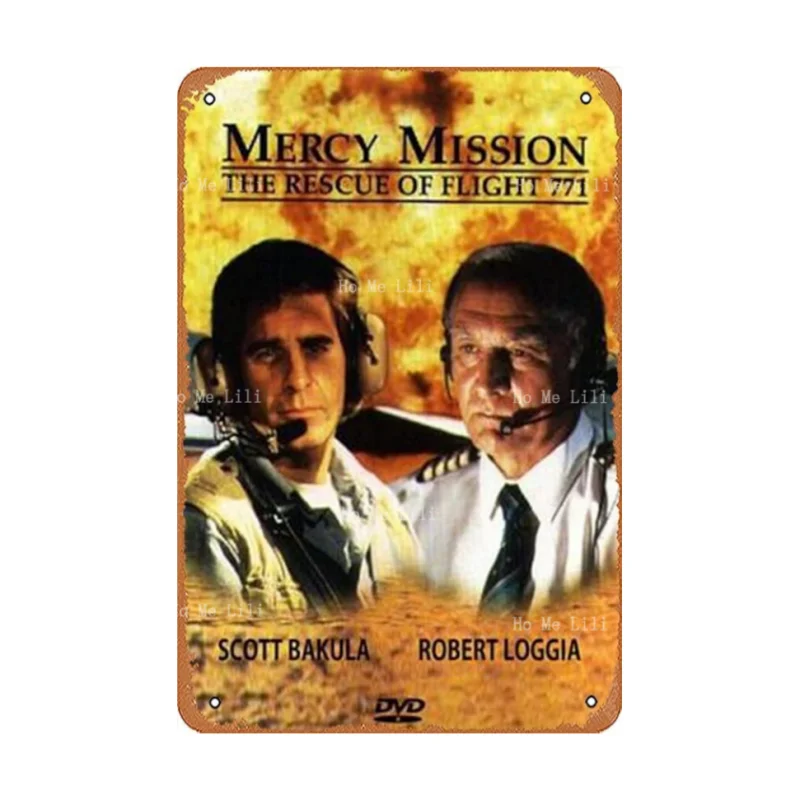 Mercy Mission The Rescue Of Flight 771 Tin Sign Metal Vintage Bar Cafe Home Wall Decor Movie Poster