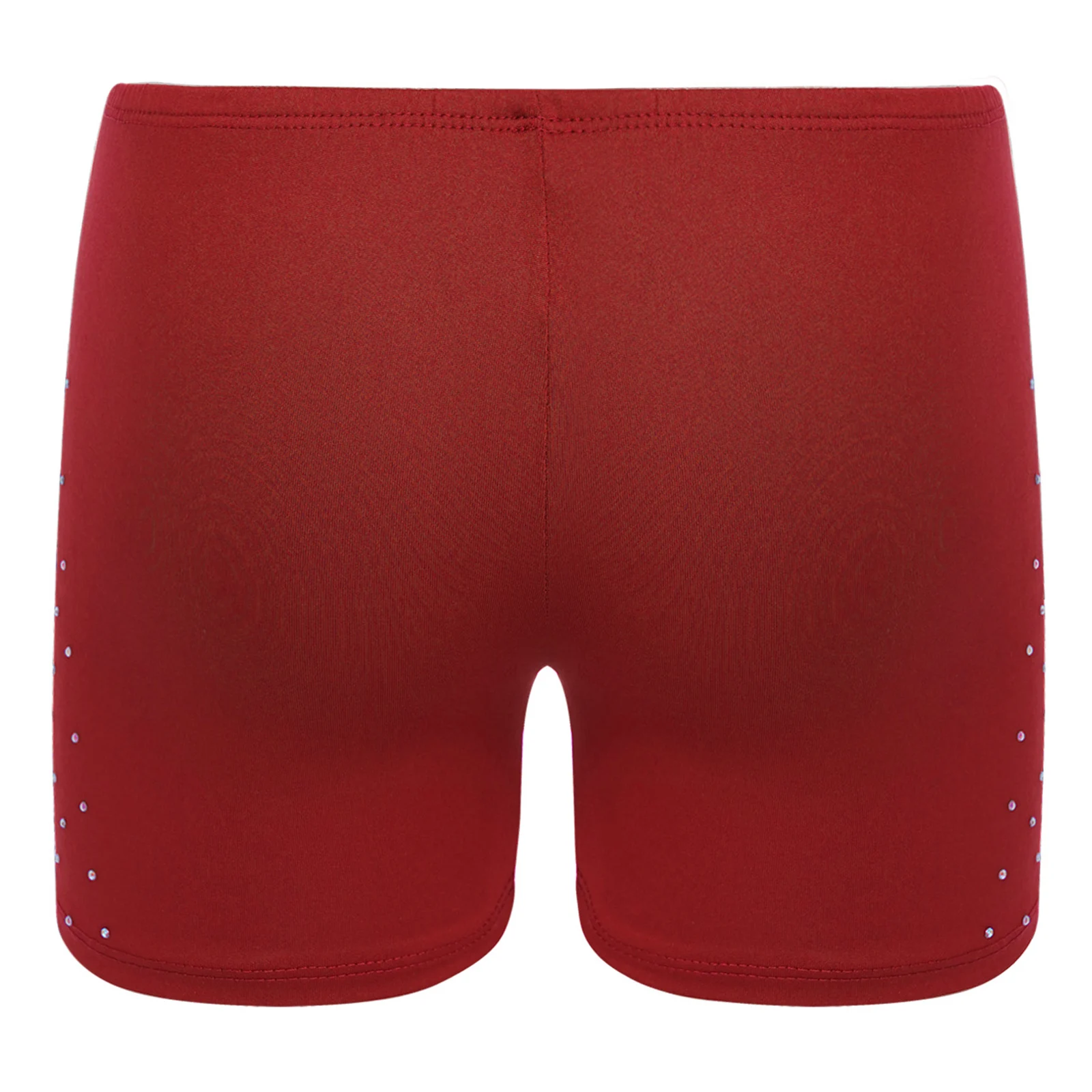 Short de gymnastique de danse de Ballet pour femmes, strass scintillants, ceinture élastique, pantalon court athlétique pour le patinage artistique, l'entraînement de Yoga