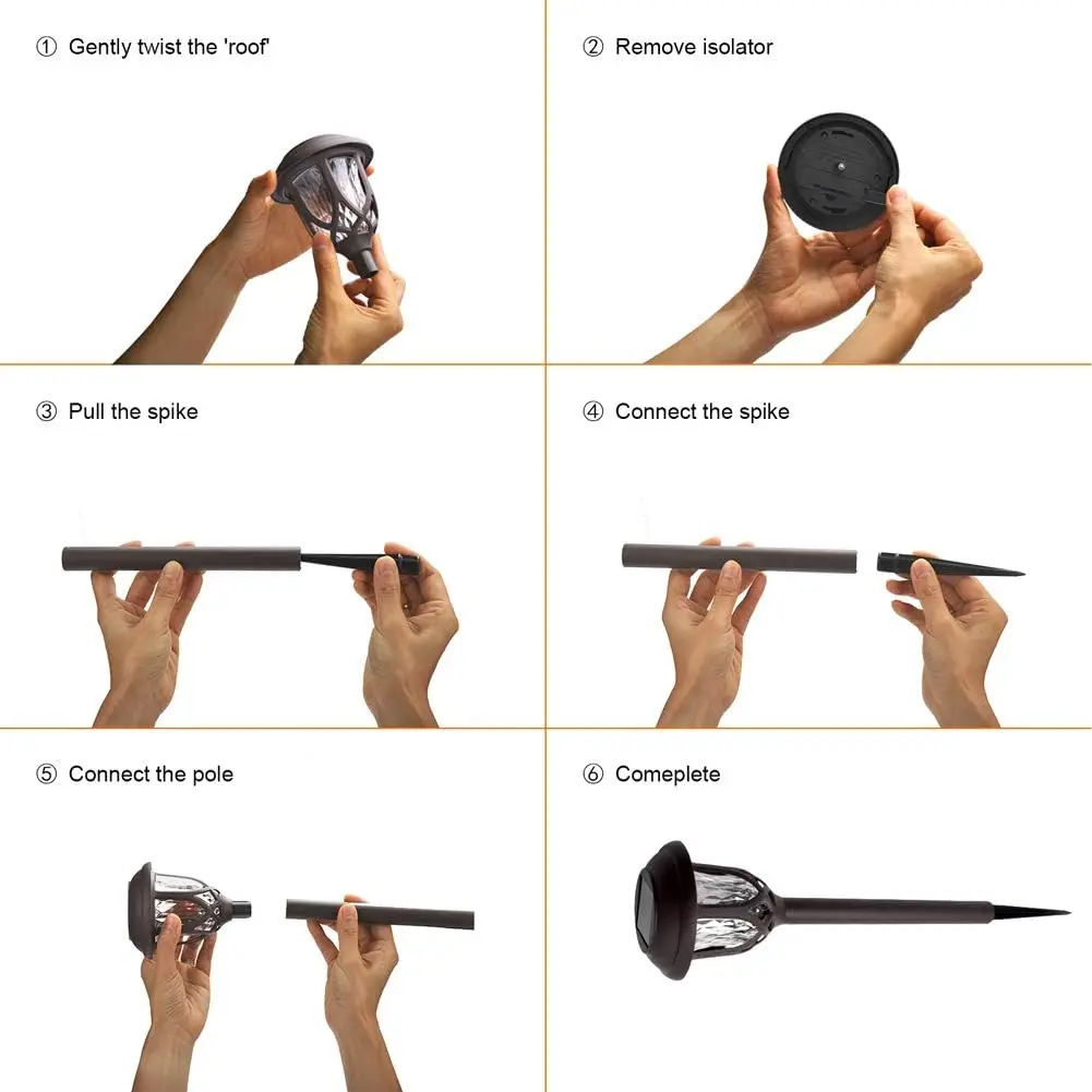 10pcs Solar LED Lawn Lights with Water Ripple Design, IP44 Waterproof for Garden, Yard, Poolside, and Outdoor Landscape Lighting