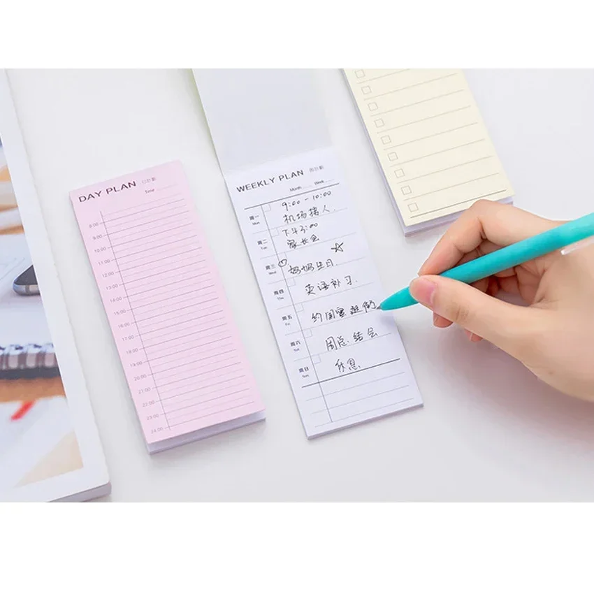 1Pack/lot 30pcs New Simple Day Week Month Plan Detailed Lists Memo Pad Sticky fresh style Notes School Office Supply