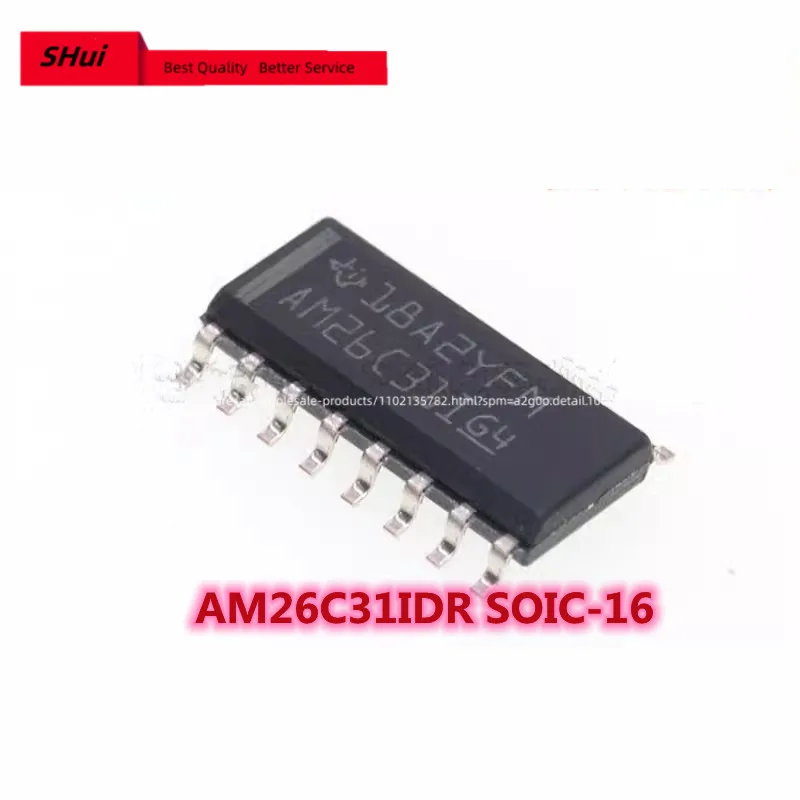 10PCS Original authentic patch AM26C31IDR SOIC-16 four-way differential line driver chip