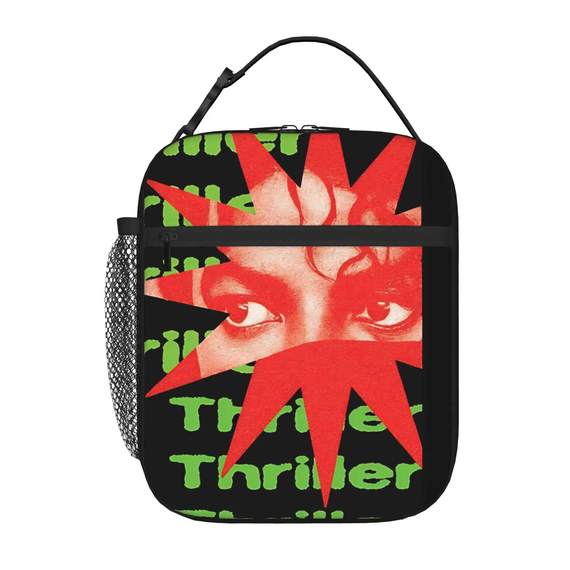 1 Piece For Students Food Container retro Portable Pocket Michael Jacksonn Zipper Closure Aluminum Foil Food Pouch For Travel