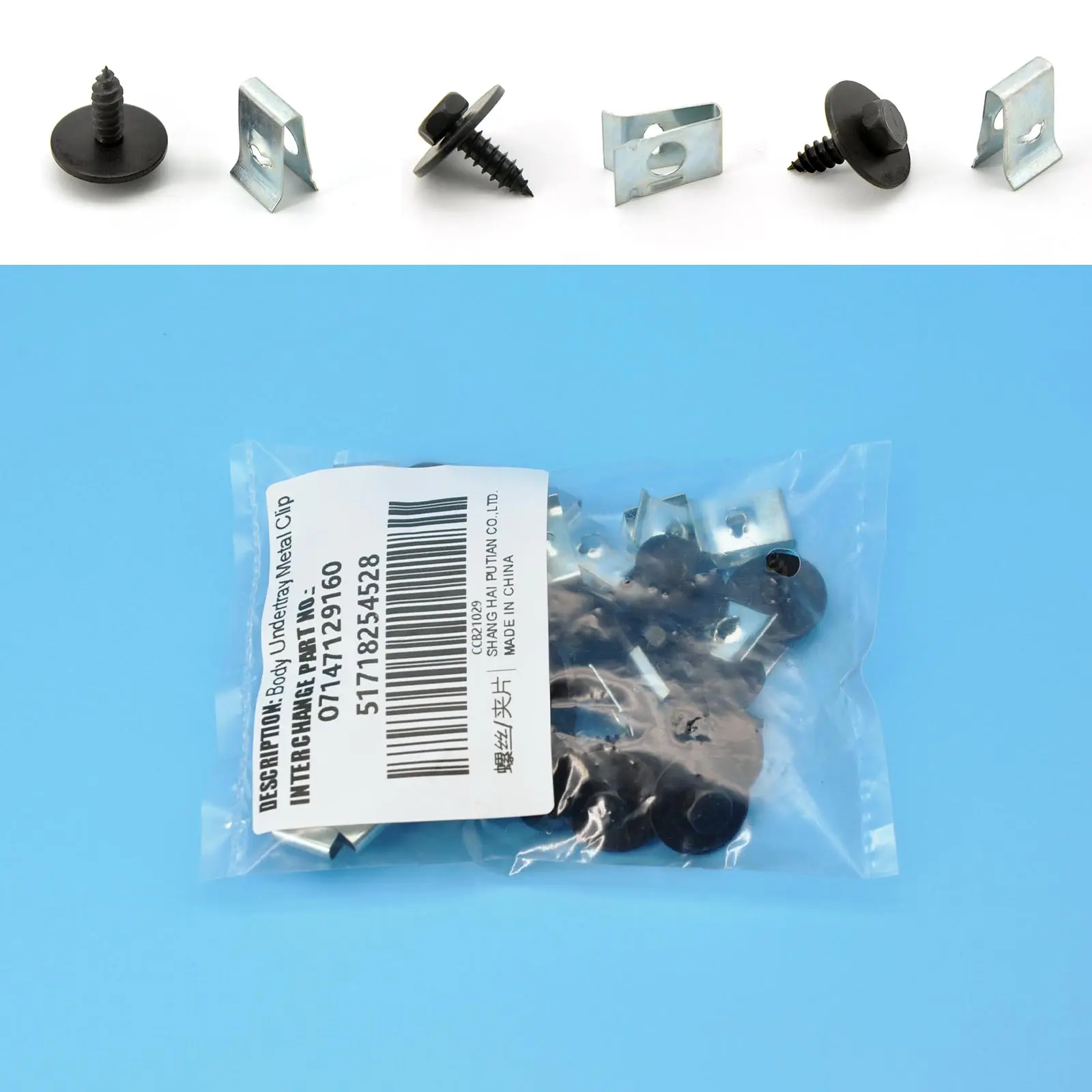 40pcs U Nut Hex Screw Speed Fastener Undertray Sheet Metal Clip Fixing Bumper Cross Head Screws For BMW X5 E53 E70 MINI