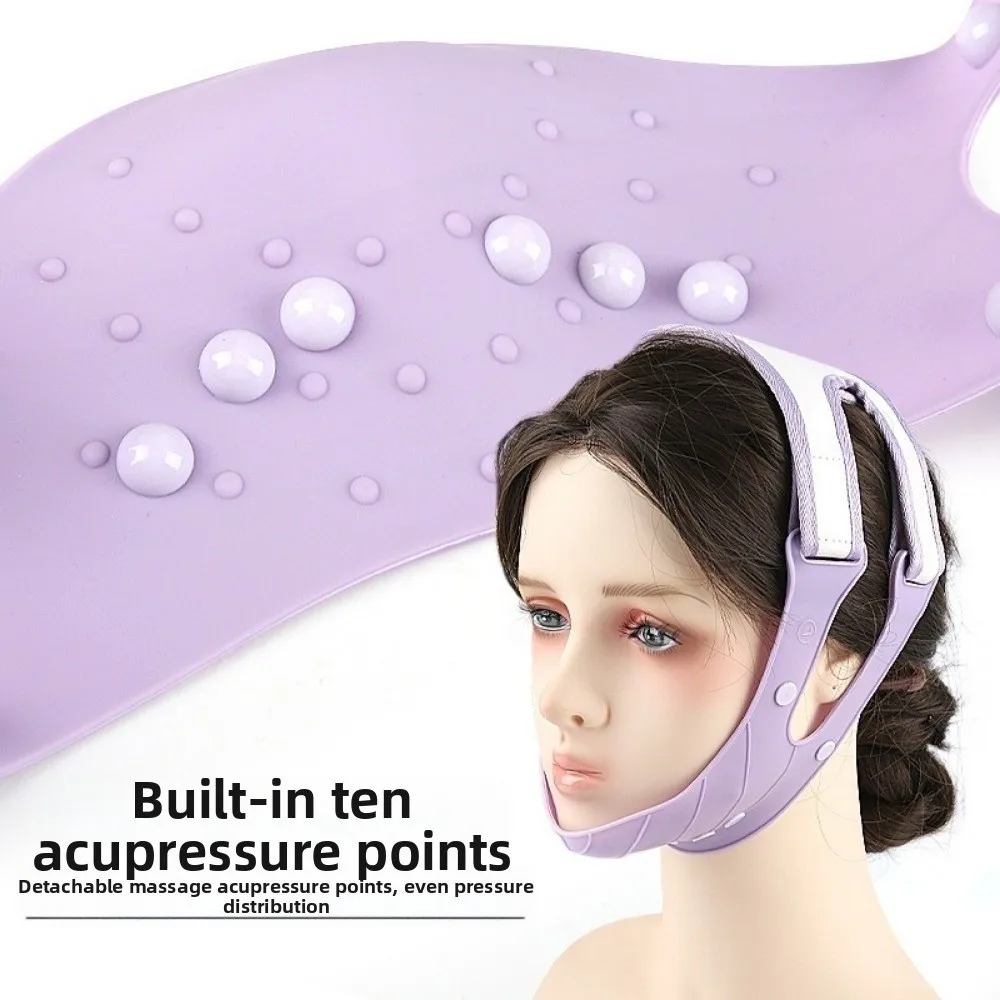 حزام وجه قابل لإعادة الاستخدام على شكل حرف V قابل للتعديل على شكل حرف V لتنحيف الوجه وتدليك الوجه وحزام رفع الخد والذقن أداة تجميل #3