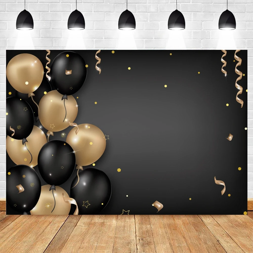 Happy Birthday Party Backdrop Balloons Newborn Baby Shower Custom Photography Background Decor Banner Poster Photostudio Props