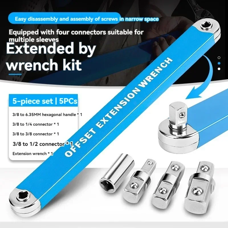 Upgrade Multifunctional Extension Wrench General Purpose Large, Medium And Small Quick Positive And Negative Ratchet Wrench