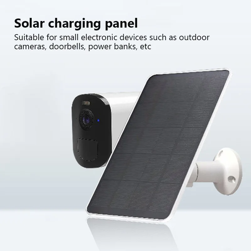 Solar Panel 10W 5V Charging Panel Doorbell Surveillance Camera Low Consumption Security Surveillance Type-C Output 10W