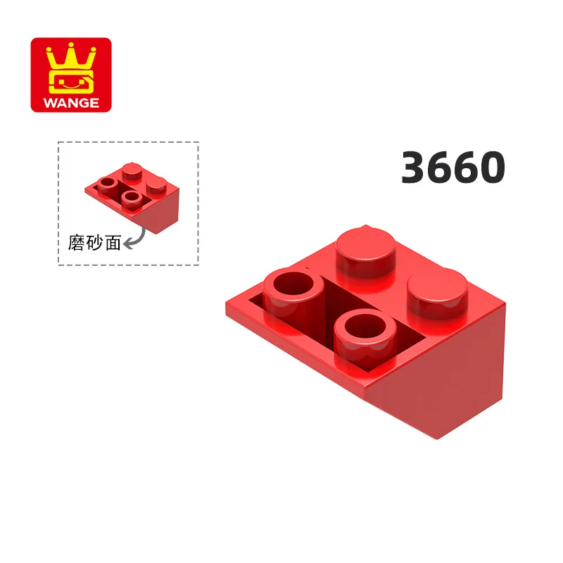 Wange 3660 100g/82Pcs 2x2 Sloping Reverse Block Moc Color Spare Parts Compatible with Brick DIY Children's Toy Assembly Gift