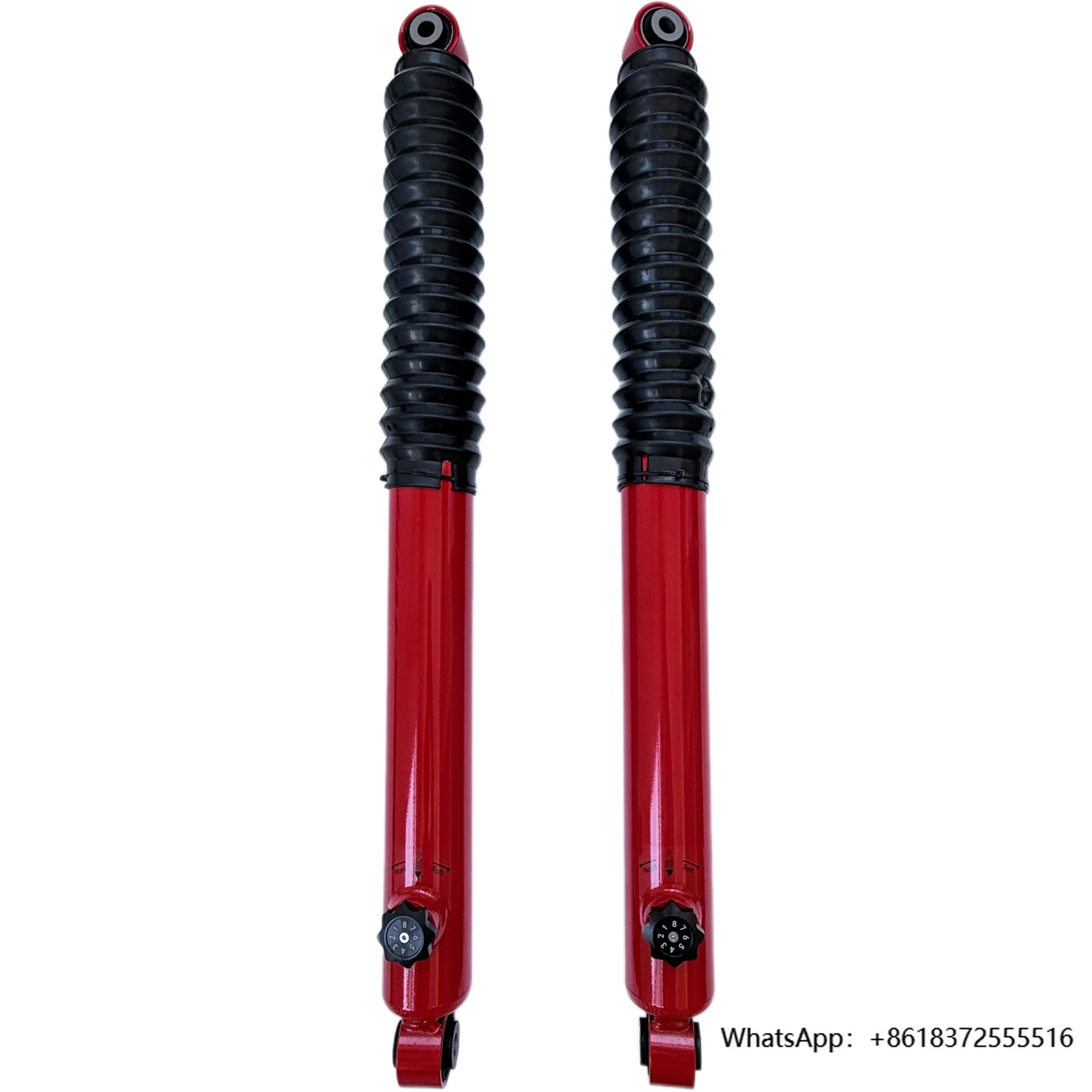 

F-150 3.5TT Shock Absorbers 2-Inch Lift with 58mm Diameter 8-Stage Adjustable Compression for Front and Rear Red Color
