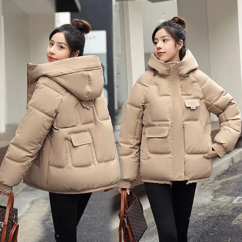 Piumino invernale donna piumino donna parka con cappuccio cappotto 2024 inverno nuovo cappotto di cotone caldo spesso giacca invernale capispalla