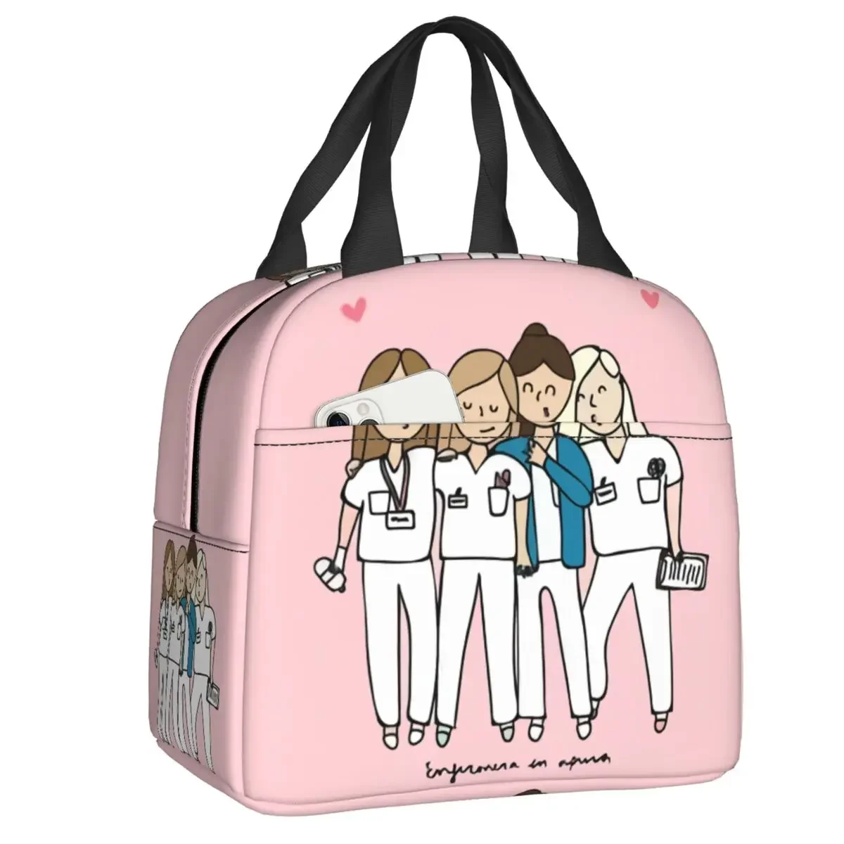 Best Friendship Medica Doctor Nurse Thermal Insulated Lunch Bag Women Lunch Tote for Kids School Children Storage Food Box