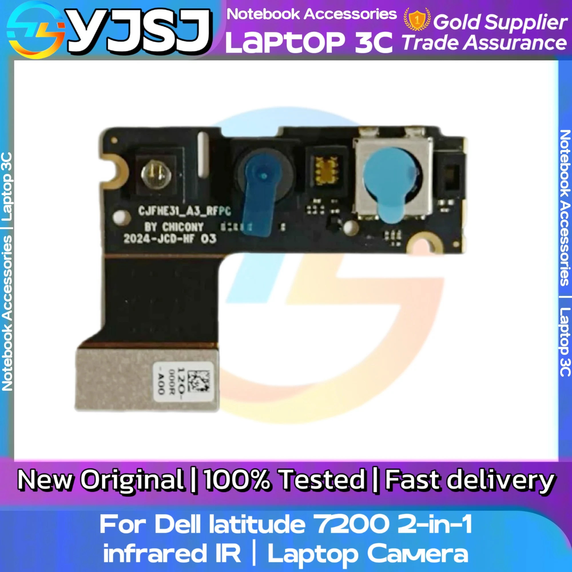 GENUINE New Original Laptop Notebook Camera For Dell latitude 7200 2-in-1 infrared IR Laptop Webcam Camera 7BF509T2-RF