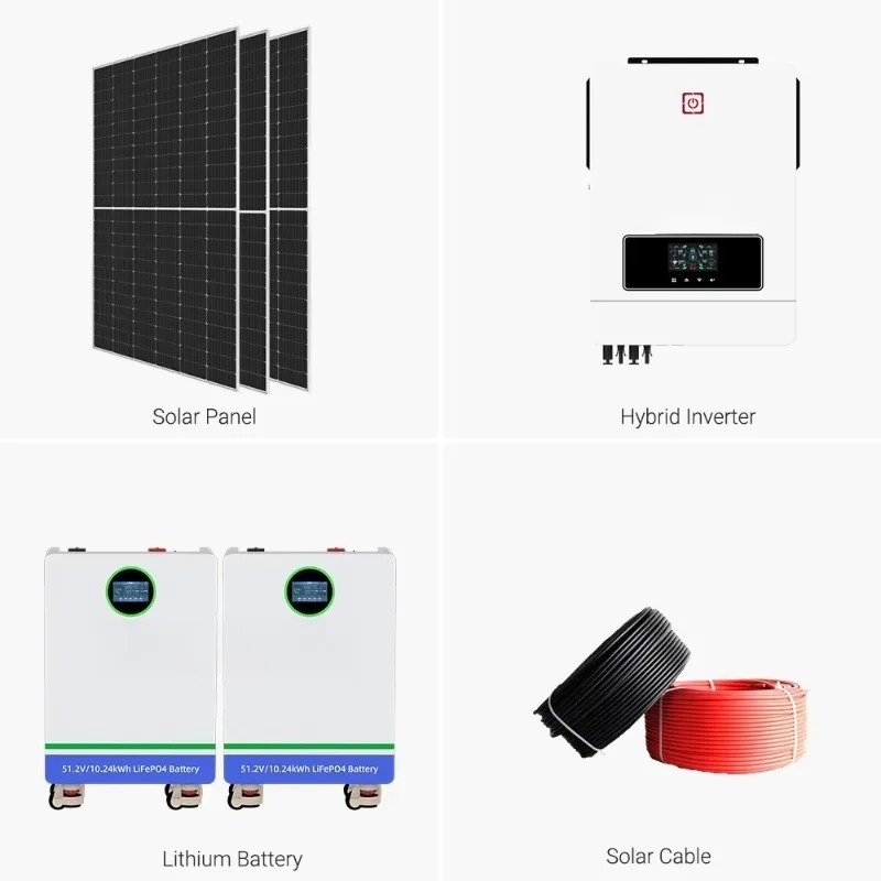 2025 Solar Panels 5kw 10kw 15kw Solar PV System Kit On/Off Hybrid Grid System