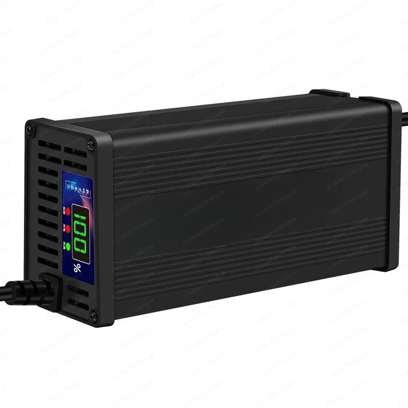 Smart Fast Charger for 84V8A Li-ion/LiFePO4 Battery - 8A High Power with Aluminum Shell, Auto Voltage Detect & Protection