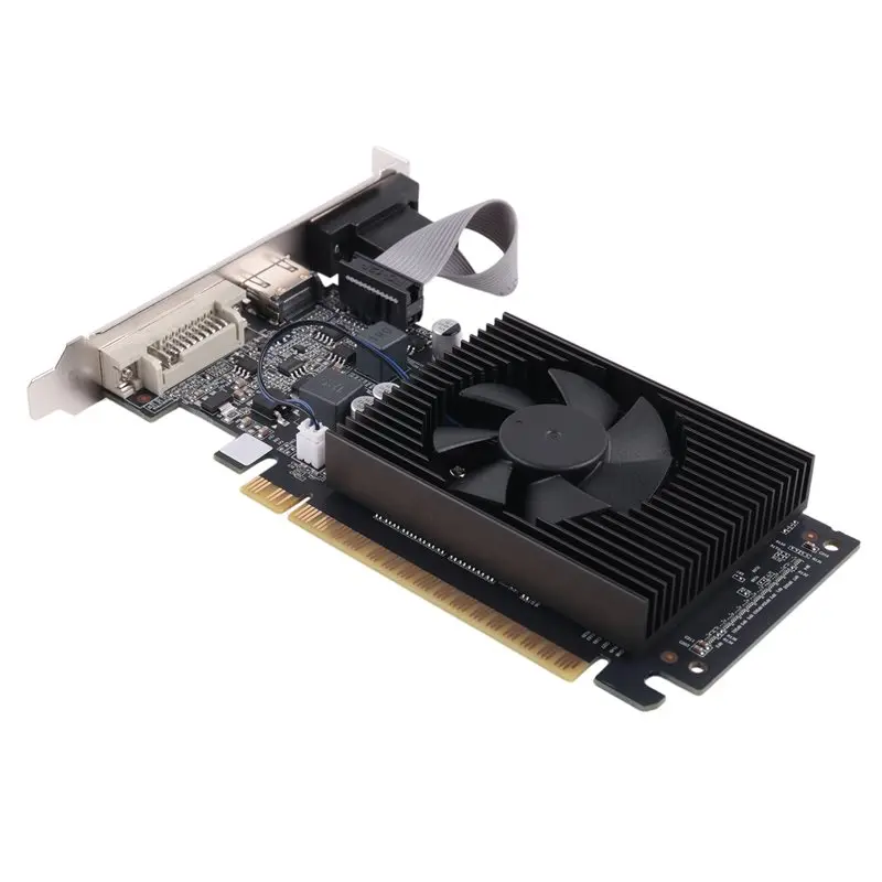 Highly Recommended GT210 1GB GDDR3 64Bit Graphics Card Pcle X16 2.0 GPU Computer Graphics Card DVI-D+VGA+HD Desktop Video Card