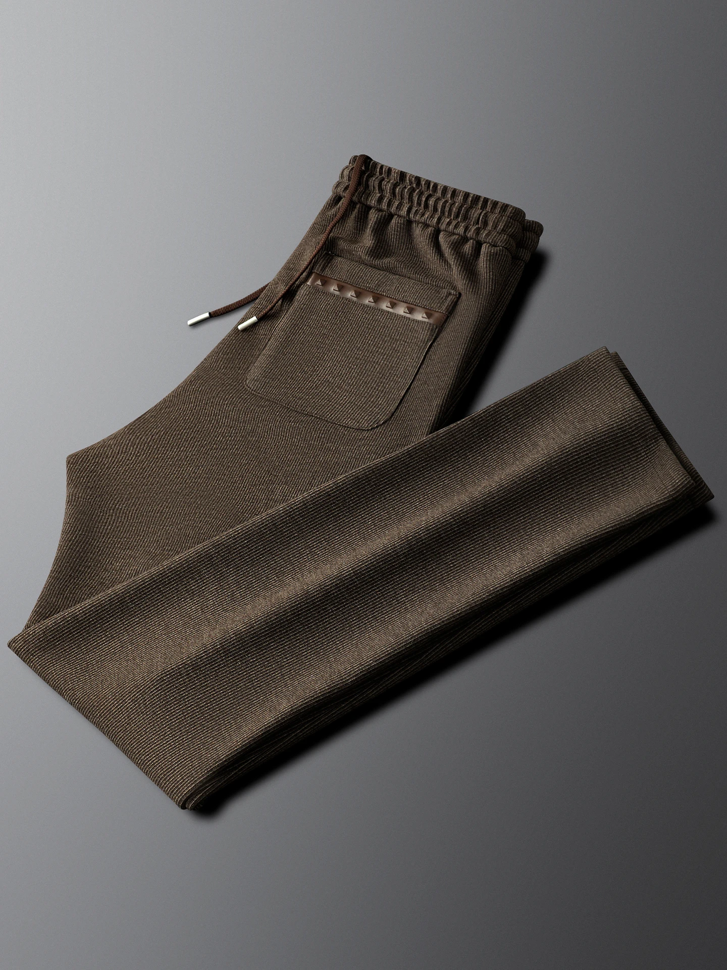 

Новые мужские спортивные повседневные брюки на осень-зиму, кофейного цвета, приталенные, прямого кроя, с эластичным поясом, из полиэстера и лайкры