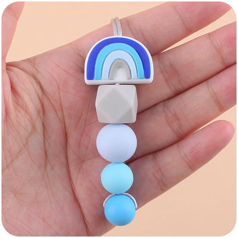 Baby Teether Food Grade Silicone Beads Nursing Mom Necklace Baby Gift BPA Free baby gum chewing pendant Accessories Toys